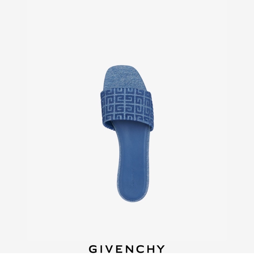 Givenchy Denim Blue Slide Sandals
